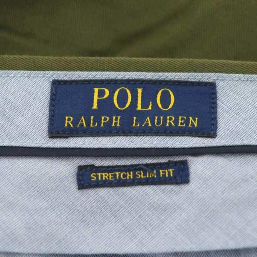 POLO RALPH LAUREN(ポロラルフローレン)のポロ ラルフローレン テーパード パンツ ジッパーフライ 31/32 カーキ メンズのパンツ(スラックス)の商品写真