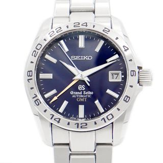 グランドセイコー(Grand Seiko)の内部点検済 SEIKO セイコー GS グランドセイコー メカニカル GMT 10周年記念モデル 9S66-00C0 SBGM029 700本限定 デイト 紺 ネイビー SS ステンレス メンズ 自動巻き【6ヶ月保証】【腕時計】【中古】(腕時計(アナログ))