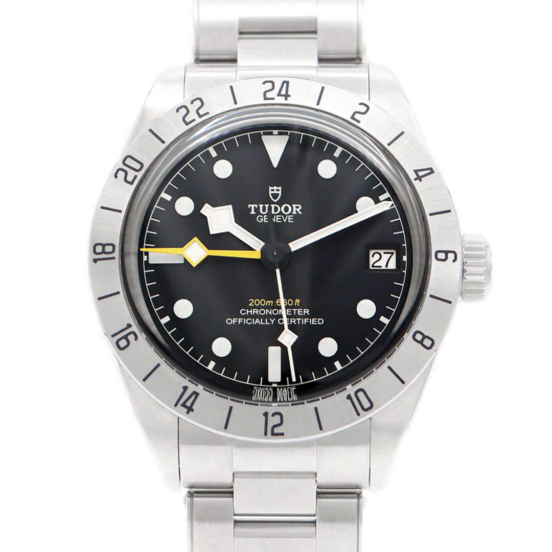 Tudor(チュードル)の内部点検済 TUDOR チュードル チューダー ブラックベイ プロ GMT M79470-0001 デイト 黒 ブラック SS ステンレス メンズ 自動巻き 【6ヶ月保証】【腕時計】【中古】 メンズの時計(腕時計(アナログ))の商品写真