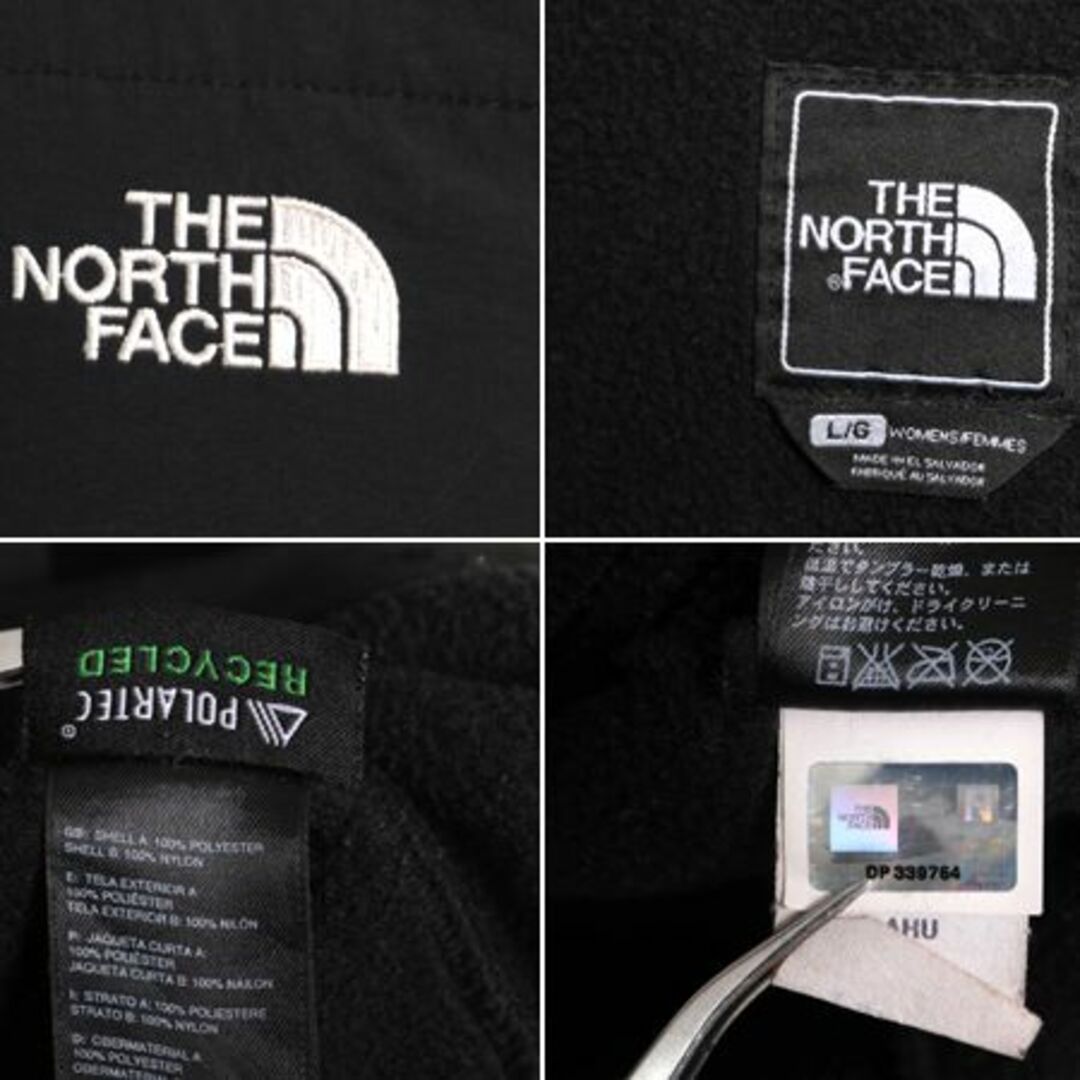 THE NORTH FACE(ザノースフェイス)のノースフェイス フード付き デナリ ジャケット レディース L The North Face Denali フリース パーカー フルジップ アウトドア ブルゾン 黒 レディースのジャケット/アウター(ブルゾン)の商品写真