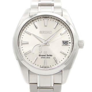 グランドセイコー(Grand Seiko)のSEIKO セイコー グランドセイコー GS ヘリテージコレクション 9R65-0AA0 SBGA001 デイト 100m防水 パワーリザーブ シルバー SS ステンレス メンズ スプリングドライブ【6ヶ月保証】【腕時計】【中古】(腕時計(アナログ))