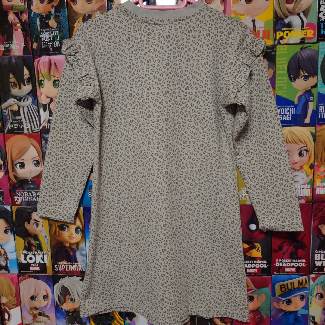 ☆ BEAMS  ビームス レオパード ヒョウ柄 長袖 ワンピース 130 ☆ キッズ/ベビー/マタニティのキッズ服女の子用(90cm~)(ワンピース)の商品写真