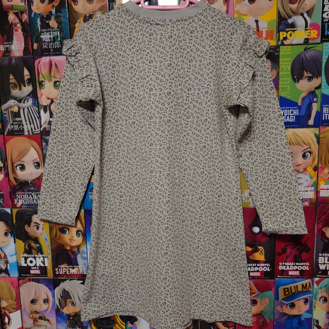 ☆ BEAMS  ビームス レオパード ヒョウ柄 長袖 ワンピース 130 ☆ キッズ/ベビー/マタニティのキッズ服女の子用(90cm~)(ワンピース)の商品写真