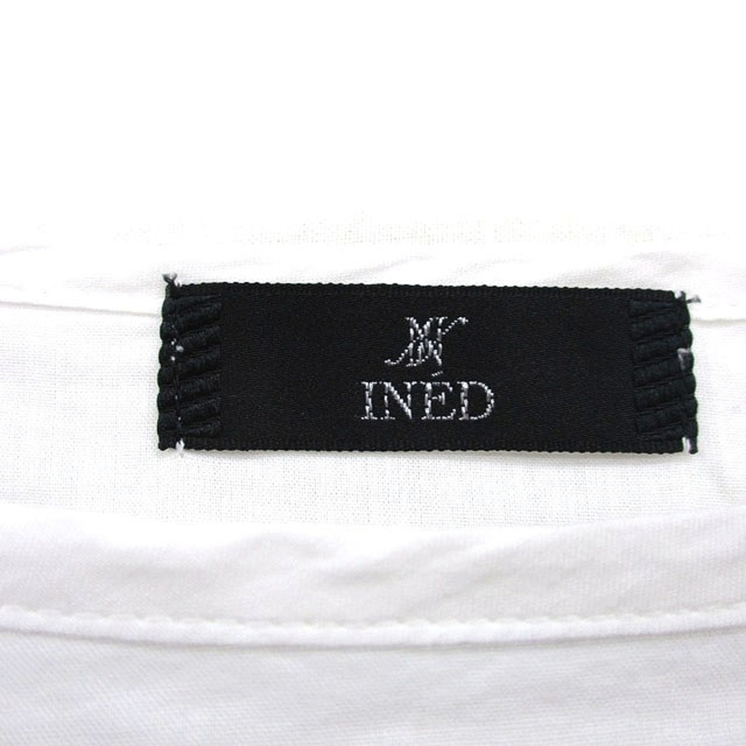 INED(イネド)のイネド INED カットソー Tシャツ 半袖 コットン シンプル 9 ホワイト レディースのトップス(カットソー(半袖/袖なし))の商品写真