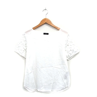 イネド(INED)のイネド INED カットソー Tシャツ 半袖 コットン シンプル 9 ホワイト(カットソー(半袖/袖なし))