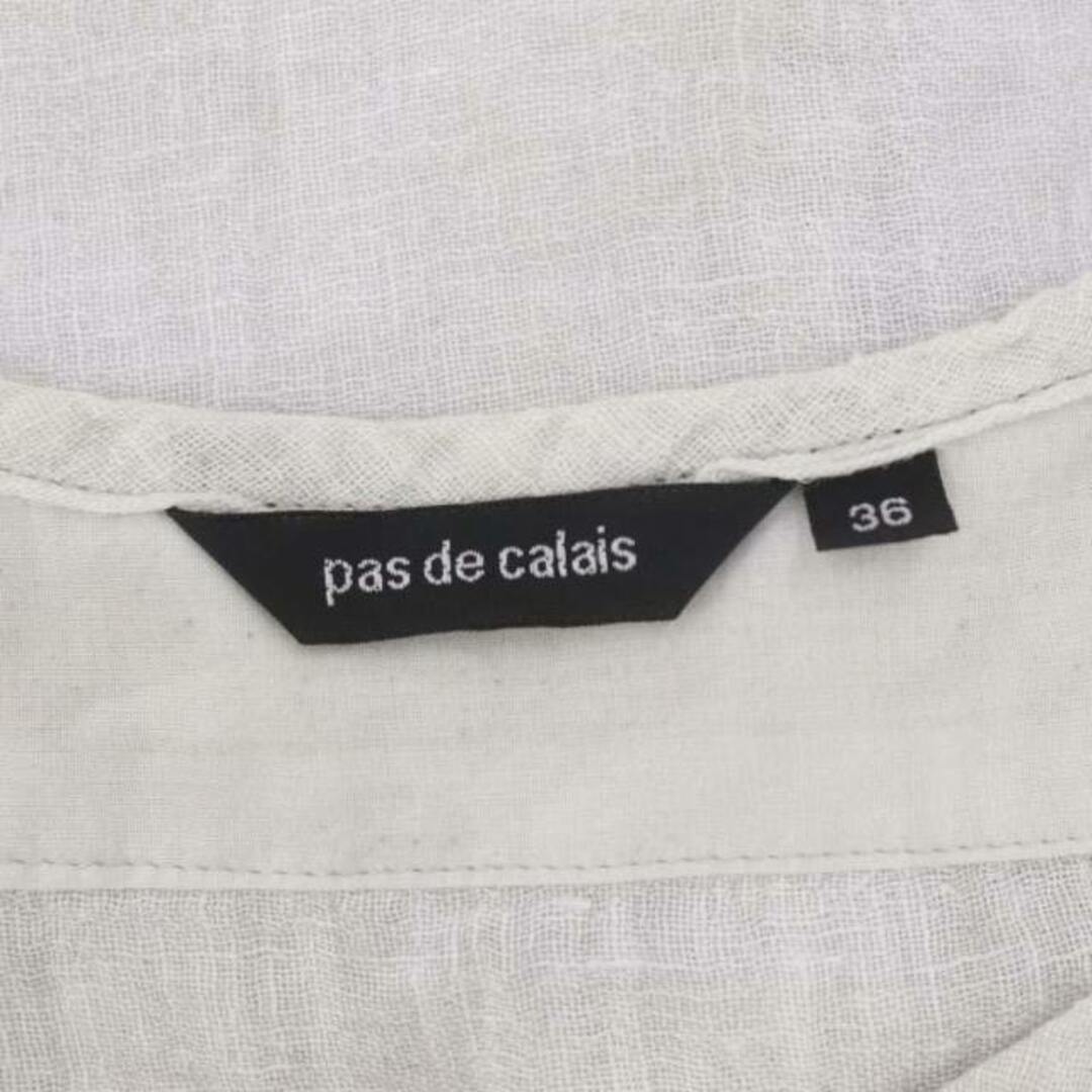 pas de calais(パドカレ)のパドカレ リネン チュニック シャツ 長袖 プルオーバー M オフホワイト レディースのトップス(チュニック)の商品写真