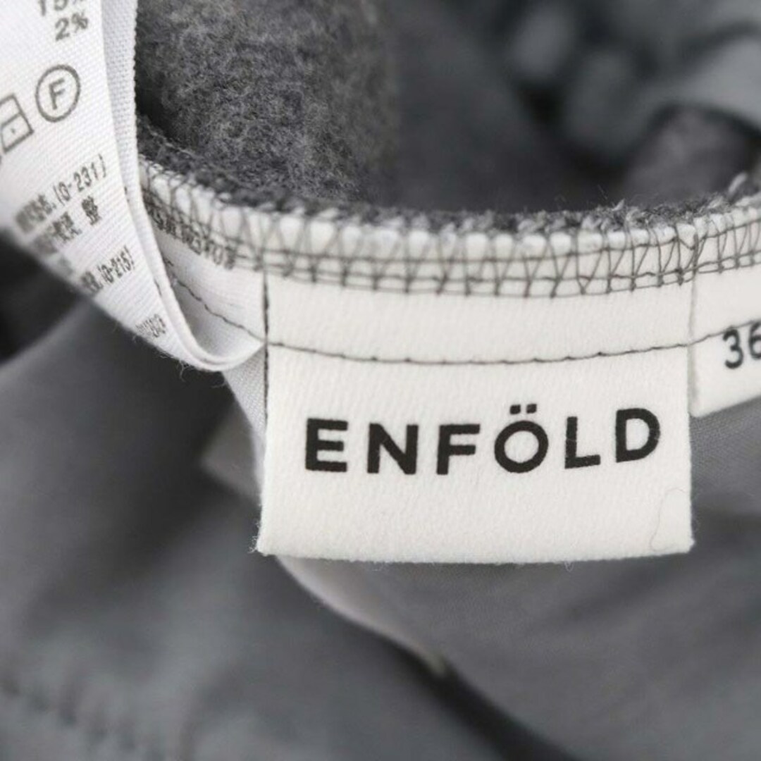 ENFOLD(エンフォルド)のエンフォルド ENFOLD 22AW ワイドパンツ タック 36 グレー レディースのパンツ(その他)の商品写真