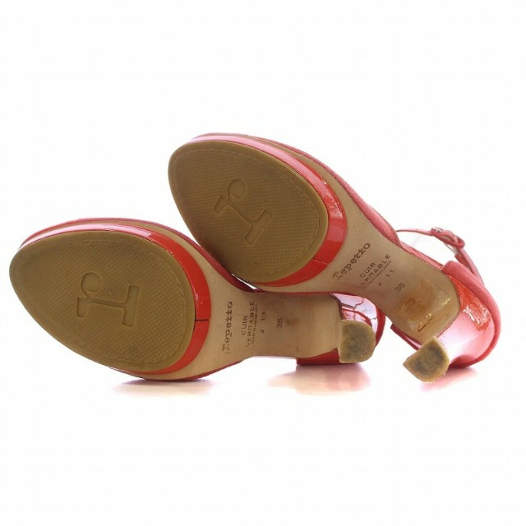 repetto(レペット)のレペット パンプス ハイヒール スエード エナメル 36 22.7cm 赤 レディースの靴/シューズ(ハイヒール/パンプス)の商品写真