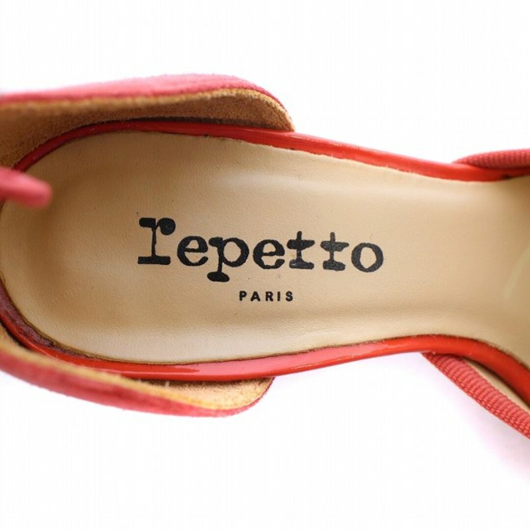 repetto(レペット)のレペット パンプス ハイヒール スエード エナメル 36 22.7cm 赤 レディースの靴/シューズ(ハイヒール/パンプス)の商品写真