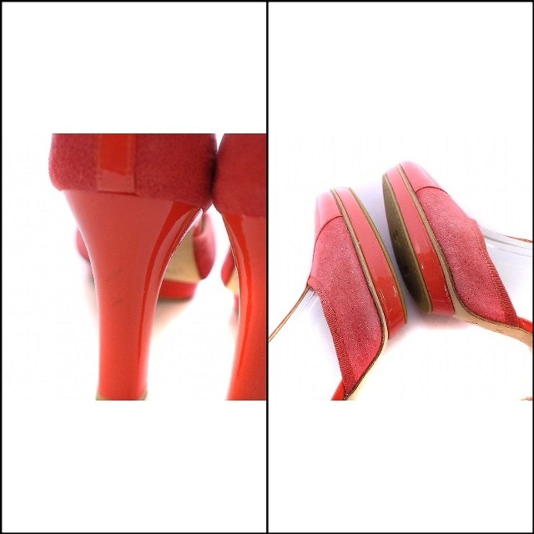 repetto(レペット)のレペット パンプス ハイヒール スエード エナメル 36 22.7cm 赤 レディースの靴/シューズ(ハイヒール/パンプス)の商品写真