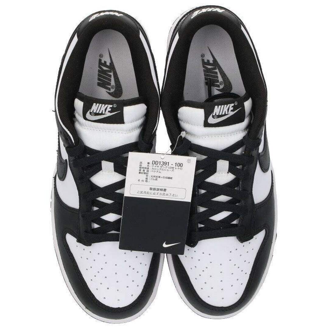 NIKE(ナイキ)のナイキ  DUNK LOW RETRO WHITE/BLACK DD1391-100 ダンクローレトロホワイトブラックスニーカー メンズ 28cm メンズの靴/シューズ(スニーカー)の商品写真