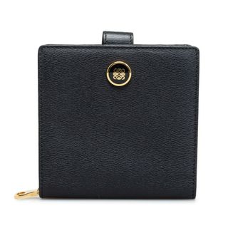 ロエベ(LOEWE)のロエベ マドリード アナグラム ゴールド金具 二つ折り財布 コンパクトウォレット レザー レディース LOEWE 【228-40479】(財布)