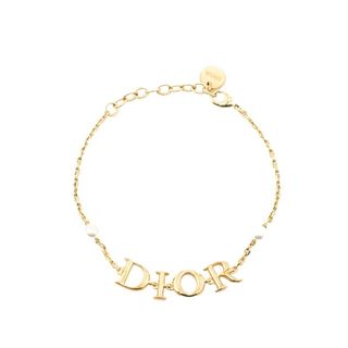 ディオール(Dior)のディオール ロゴ フェイクパール ブレスレット メッキ レディース Dior 【228-40488】(ブレスレット/バングル)