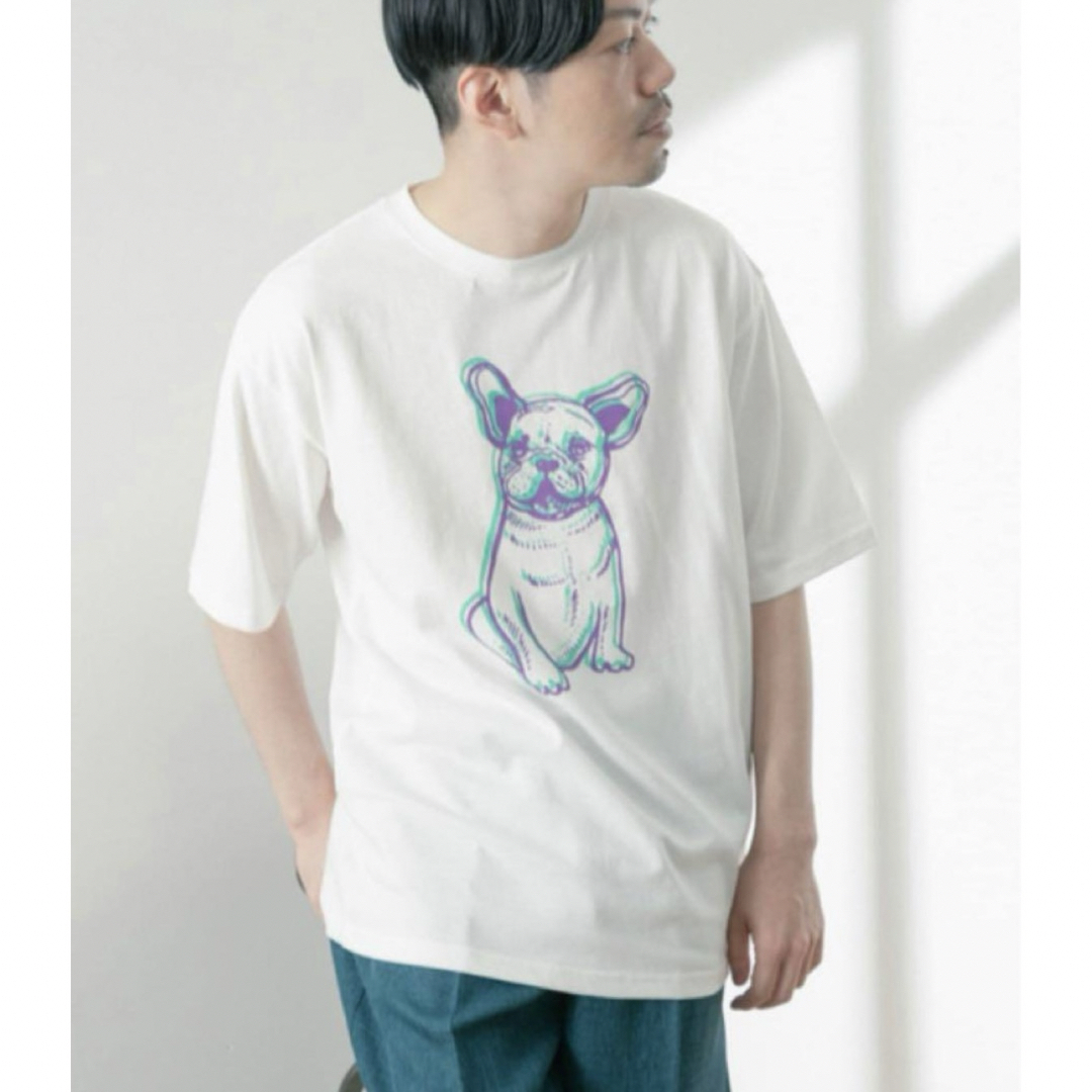 URBAN RESEARCH ITEMS(アーバンリサーチアイテムズ)の新品　アイテムズ　アーバンリサーチ　プリントTシャツ ブルドック メンズのトップス(Tシャツ/カットソー(七分/長袖))の商品写真