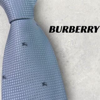 バーバリー(BURBERRY)の【5204】良品！BURBERRY　ネクタイ　ブルー系　ホースロゴ柄(ネクタイ)