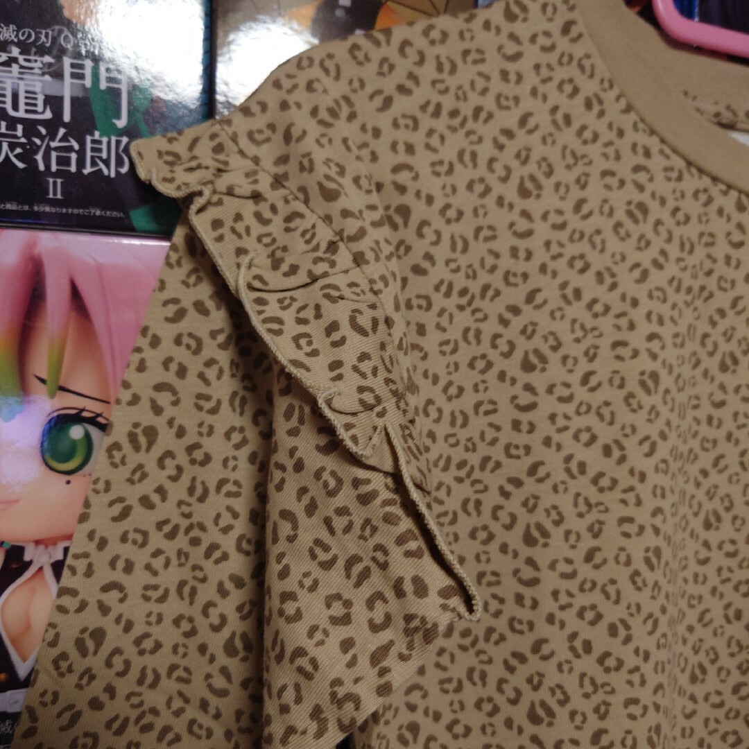 ☆ BEAMS  ビームス レオパード ヒョウ柄 長袖 ワンピース 140 ☆ キッズ/ベビー/マタニティのキッズ服女の子用(90cm~)(ワンピース)の商品写真