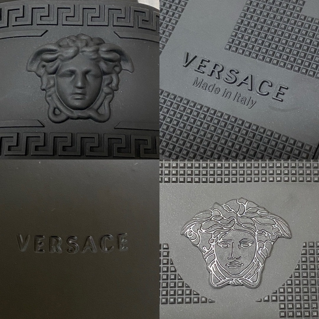 VERSACE(ヴェルサーチ)の新品 本物 正規品 VERSACE メンズ パラッツォ スライダー サンダル 黒 メンズの靴/シューズ(サンダル)の商品写真