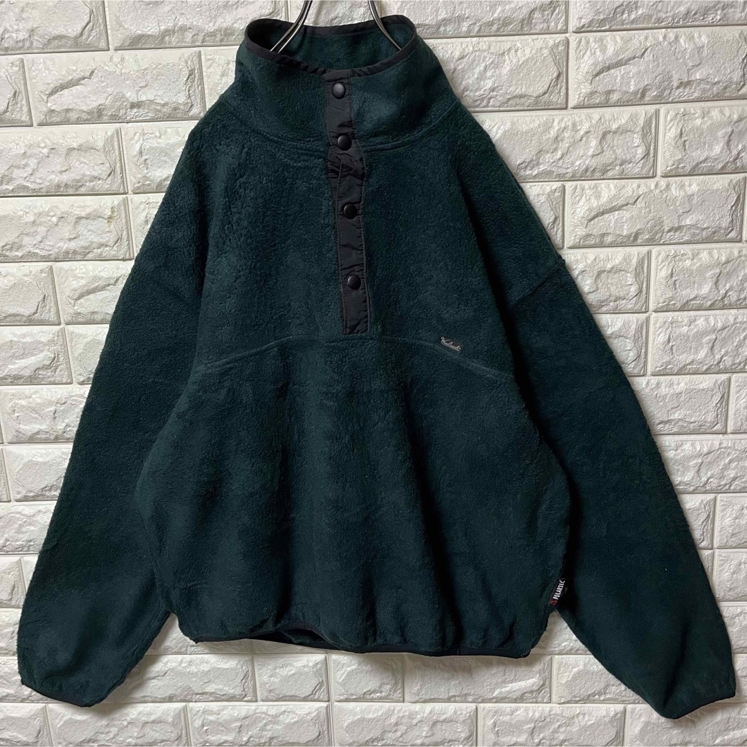 WOOLRICH(ウールリッチ)の【WOOLRICH】ウールリッチ ボタンフリース スナップTタイプ 深緑 メンズのジャケット/アウター(ブルゾン)の商品写真