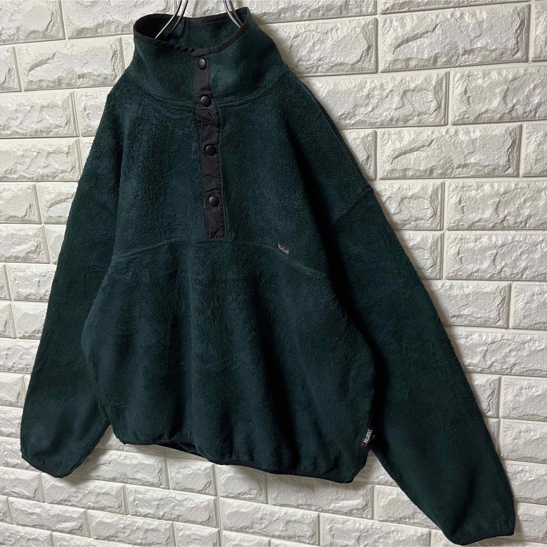 WOOLRICH(ウールリッチ)の【WOOLRICH】ウールリッチ ボタンフリース スナップTタイプ 深緑 メンズのジャケット/アウター(ブルゾン)の商品写真