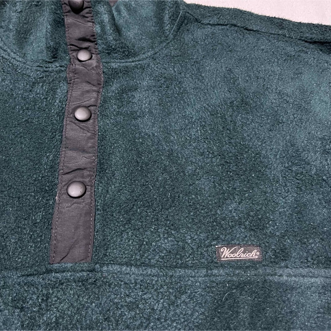 WOOLRICH(ウールリッチ)の【WOOLRICH】ウールリッチ ボタンフリース スナップTタイプ 深緑 メンズのジャケット/アウター(ブルゾン)の商品写真