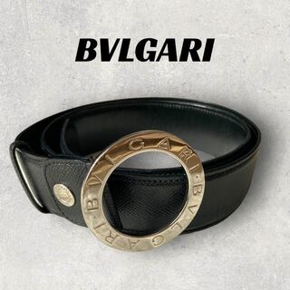 ブルガリ(BVLGARI)の【大人気】BVLGARI ベルト　ブラック　ロゴマニア　サークルロゴ(ベルト)