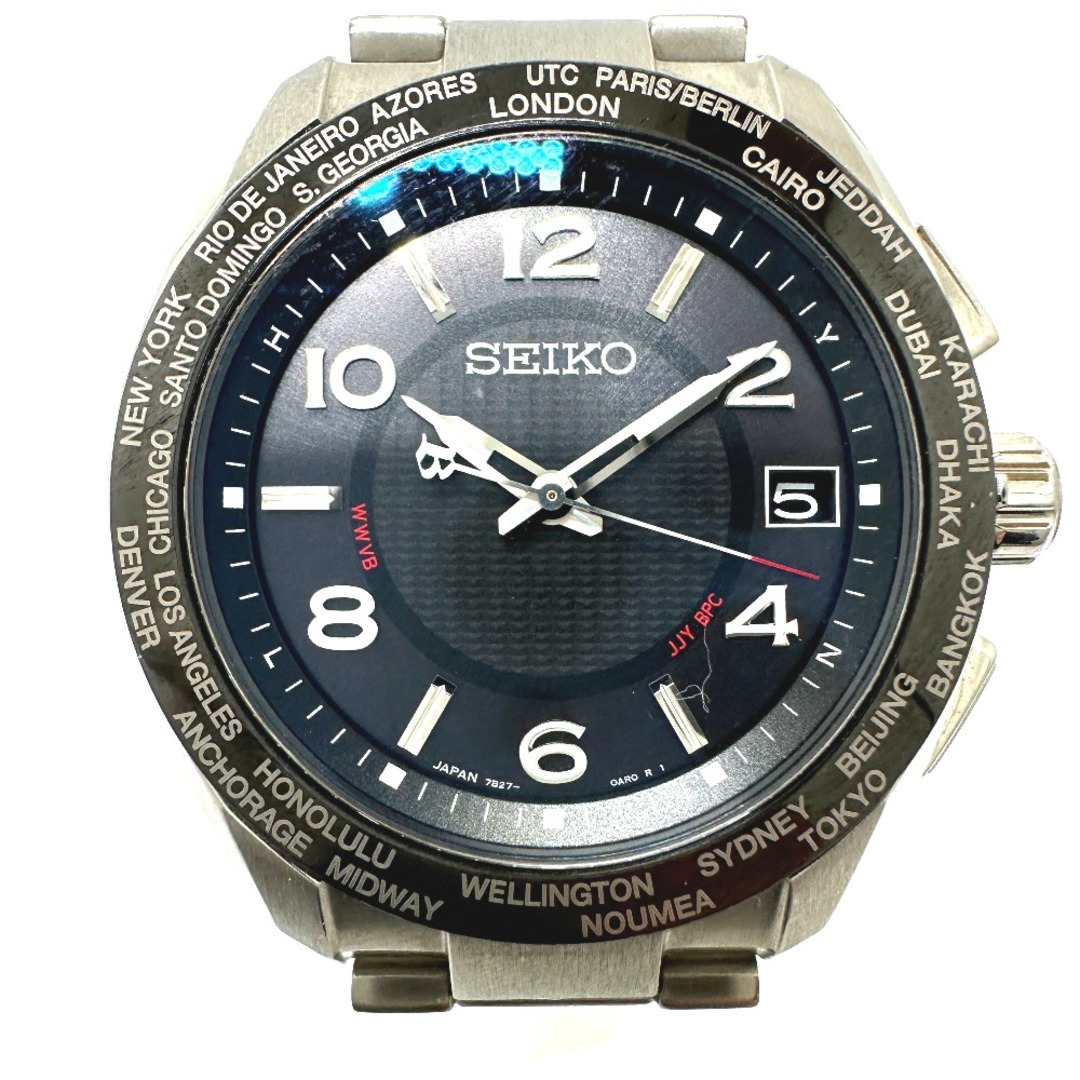 SEIKO(セイコー)のセイコー SEIKO ブライツ 7B27-0AL0  ソーラー電波 腕時計 チタン シルバー メンズの時計(腕時計(アナログ))の商品写真