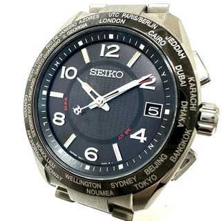 セイコー(SEIKO)のセイコー SEIKO ブライツ 7B27-0AL0  ソーラー電波 腕時計 チタン シルバー(腕時計(アナログ))