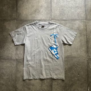 ナイキ(NIKE)の80s90s NIKE ナイキ 肩掛けダンク tシャツ 銀タグ グレー L相当(Tシャツ/カットソー(半袖/袖なし))