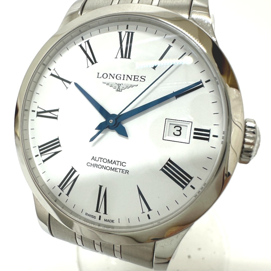 LONGINES(ロンジン)のロンジン LONGINES レコード クロノメーター L2.820.4.11.6 自動巻き デイト 腕時計 SS シルバー 美品 メンズの時計(腕時計(アナログ))の商品写真