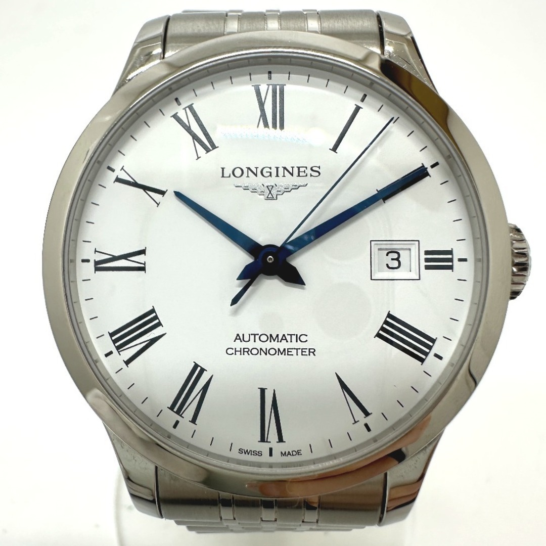 LONGINES(ロンジン)のロンジン LONGINES レコード クロノメーター L2.820.4.11.6 自動巻き デイト 腕時計 SS シルバー 美品 メンズの時計(腕時計(アナログ))の商品写真