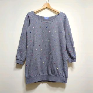 ビームスボーイ(BEAMS BOY)の★BEAMS BOY 刺繍 ハート スウェット ロングスリーブ カットソー(カットソー(長袖/七分))