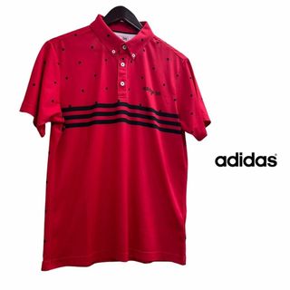 アディダス(adidas)の【adidas アディダス 半袖ポロシャツ ゴルフシャツ メンズＬ レッド】(ウエア)