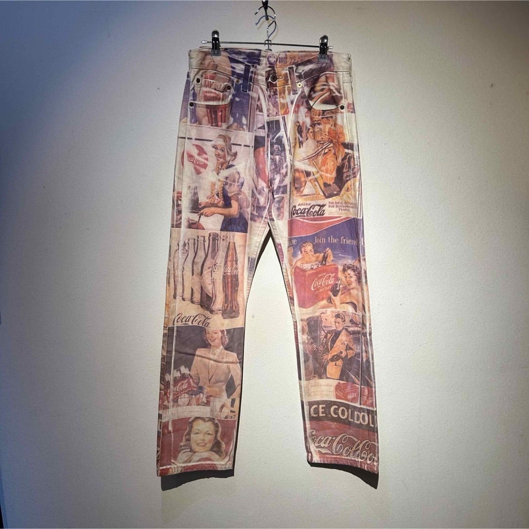 90s Levi's 501 リーバイス コカコーラ ペイント リメイク デニム メンズのパンツ(デニム/ジーンズ)の商品写真