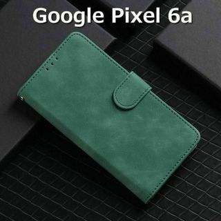 Google Pixel6a ケース 手帳 グリーン(Androidケース)