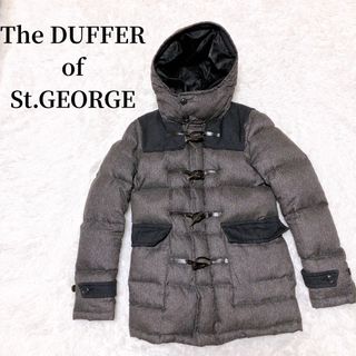 ザダファーオブセントジョージ(The DUFFER of ST.GEORGE)のThe DUFFER  ダッフルダウンジャケット　牛革　ヘリンボーン　ペイズリー(ダウンジャケット)