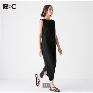 ユニクロ(UNIQLO)のユニクロシー　クレープジャージーワンピース(ノースリーブ)(ロングワンピース/マキシワンピース)