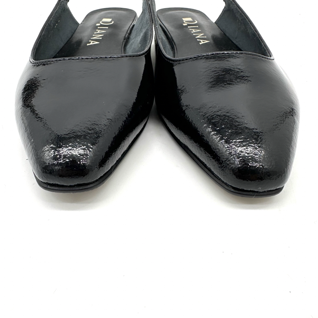 DIANA(ダイアナ)の〈極美品〉DIANA ダイアナ【22.5cm】 スクエアトゥ ミュール 黒 レディースの靴/シューズ(ミュール)の商品写真