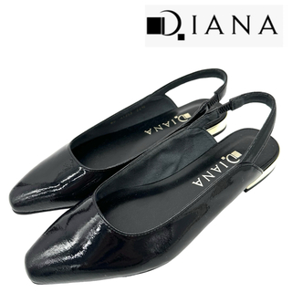 DIANA - 〈極美品〉DIANA ダイアナ【22.5cm】 スクエアトゥ ミュール 黒