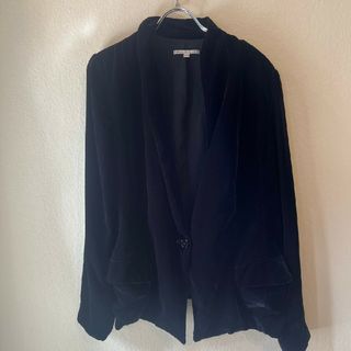 ギャップ(GAP)のGAP　ギャップ　ベロアジャケット　黒　ブラック(テーラードジャケット)