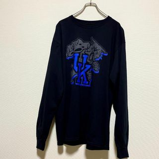 ヴィンテージ(VINTAGE)のアメリカ古着　ケンタッキー・ワイルドキャッツ　NCAA　ロンT　長袖 カレッジ(Tシャツ/カットソー(七分/長袖))