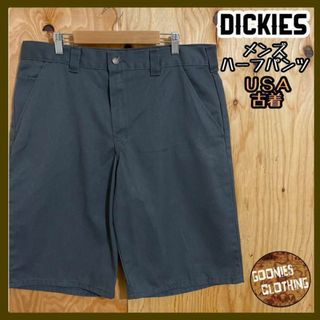 ディッキーズ(Dickies)のDickies ワーク ハーフ パンツ USA古着 グレー メンズ 夏 灰色(ショートパンツ)