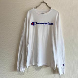 チャンピオン(Champion)のアメリカ古着　champion　チャンピオン　 ロンT　ビッグロゴ　J674(Tシャツ/カットソー(七分/長袖))