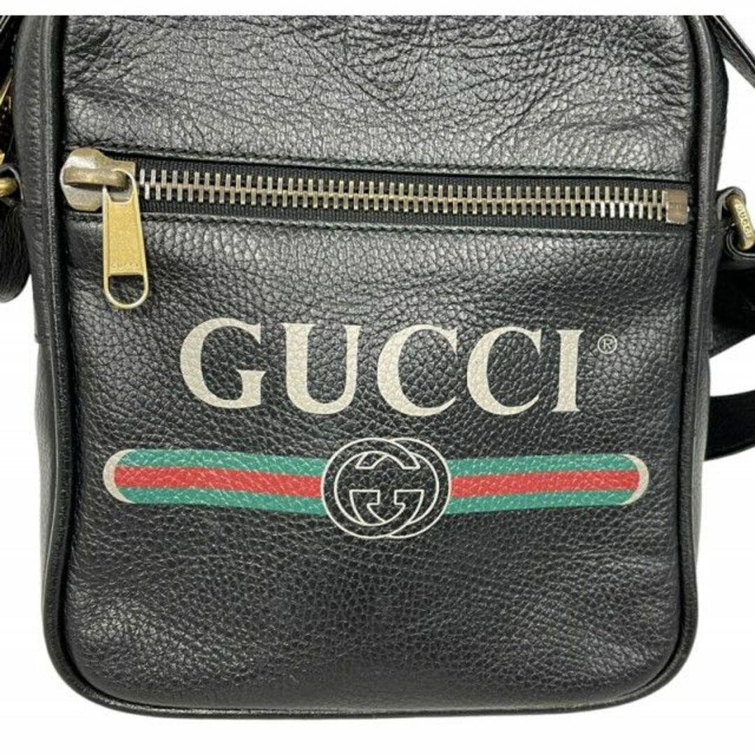 Gucci(グッチ)のグッチ グッチプリント ショルダーバッグ ポートフォリオ ブラック 黒 メンズ メンズのバッグ(ショルダーバッグ)の商品写真