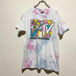 エムティーヴィー(MTV)のアメリカ古着　MTV　音楽番組　半袖 Tシャツ　タイダイ染め　S　2020年製(Tシャツ/カットソー(半袖/袖なし))