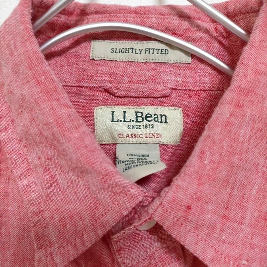 L.L.Bean(エルエルビーン)の90's【L.L.Bean】スライトリーフィット メンズ 半袖シャツ M リネン メンズのトップス(シャツ)の商品写真