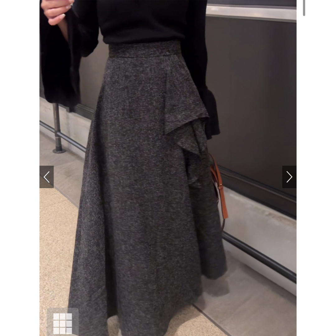 GRL(グレイル)のツイードラッフルフレアスカート[ta081] レディースのスカート(ロングスカート)の商品写真