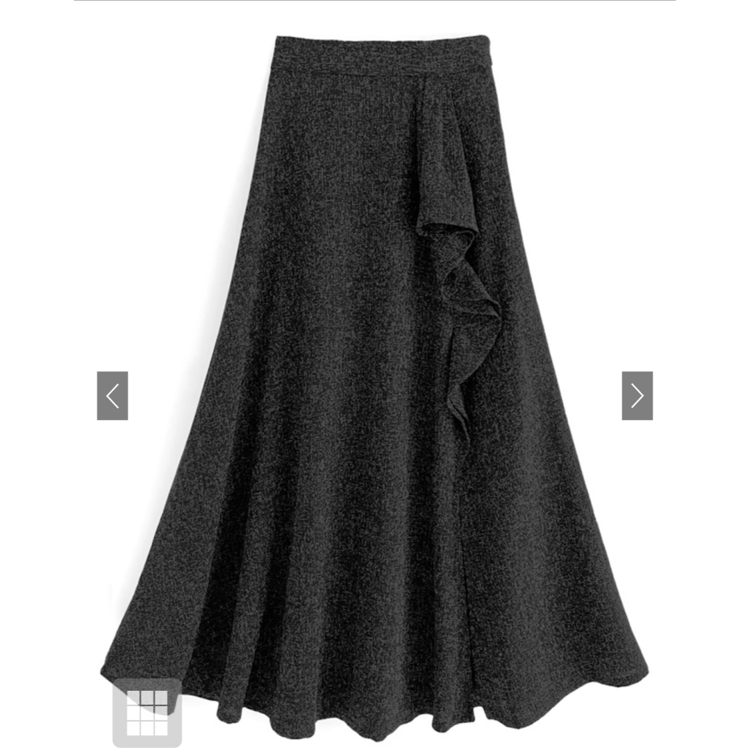GRL(グレイル)のツイードラッフルフレアスカート[ta081] レディースのスカート(ロングスカート)の商品写真
