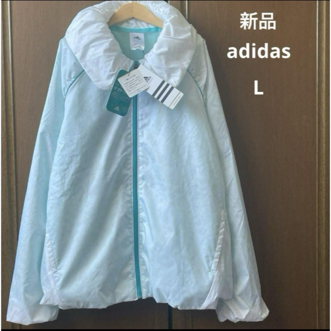 adidas(アディダス)の新品！アディダス　長袖　ジップアップ　ウィンドブレーカー　ナイロン　ジャケット レディースのジャケット/アウター(ナイロンジャケット)の商品写真