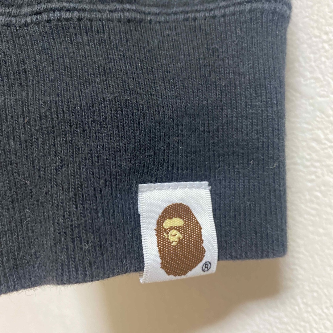 A BATHING APE(アベイシングエイプ)のアベイシングエイプ スウェットパーカー Lサイズ ブラック 両面プリント メンズのトップス(パーカー)の商品写真