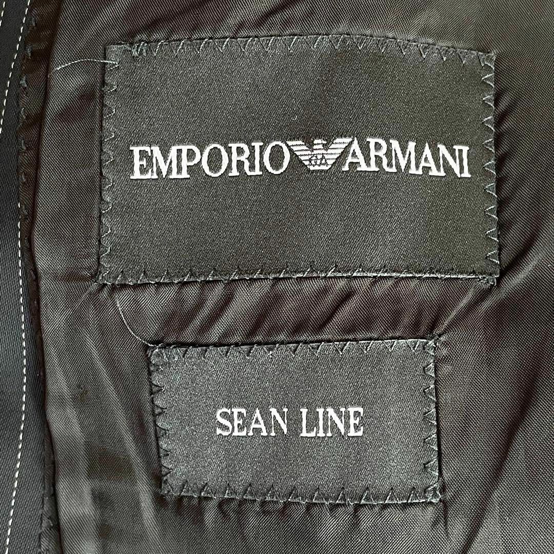 Emporio Armani(エンポリオアルマーニ)の【大きめサイズ✨】エンポリオアルマーニ☆セットアップ☆XLサイズ☆黒☆ストライプ メンズのスーツ(セットアップ)の商品写真